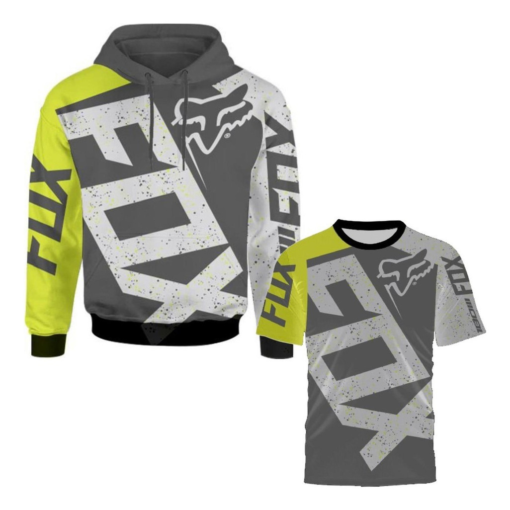 Kit Camiseta + Moletom 3d Motocross Trilha Racing Aventura