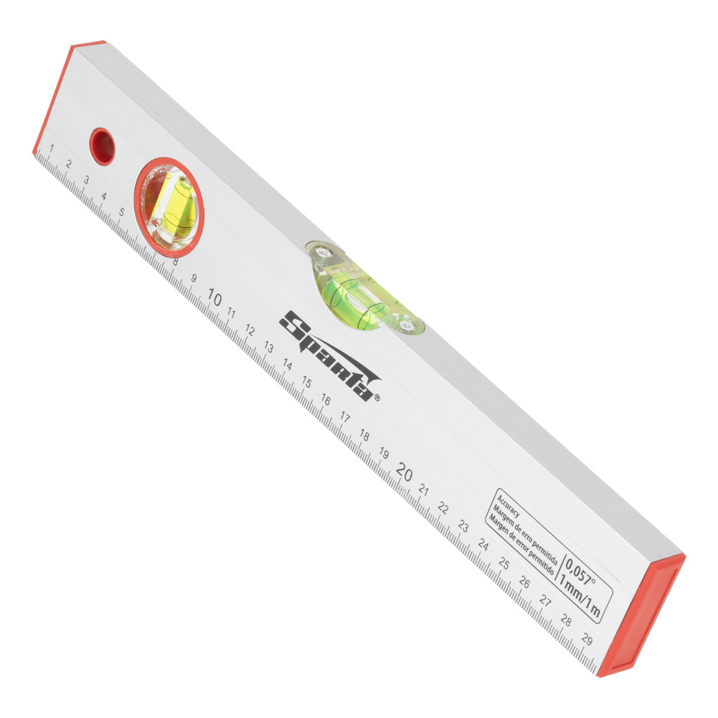 NIVEL DE ALUMINIO ESCALA GRADUADA12POL., 300MM 1PC // SPARTA em Oferta na Shopee