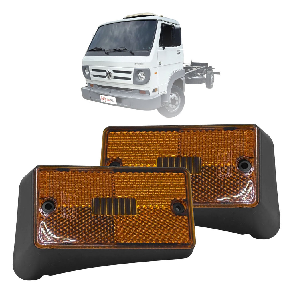 2 Lanternas Lateral Caminhão Base Curva Caminhão VW Leve e Pesado Antigo 1981 1982 1983 84 a 1999 em Oferta na Shopee