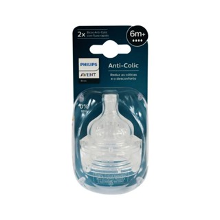 Bico Mamadeira Nº 4 Linha Anti-Colic 6m+ Philips Avent (SCY764/02) em Oferta na Shopee