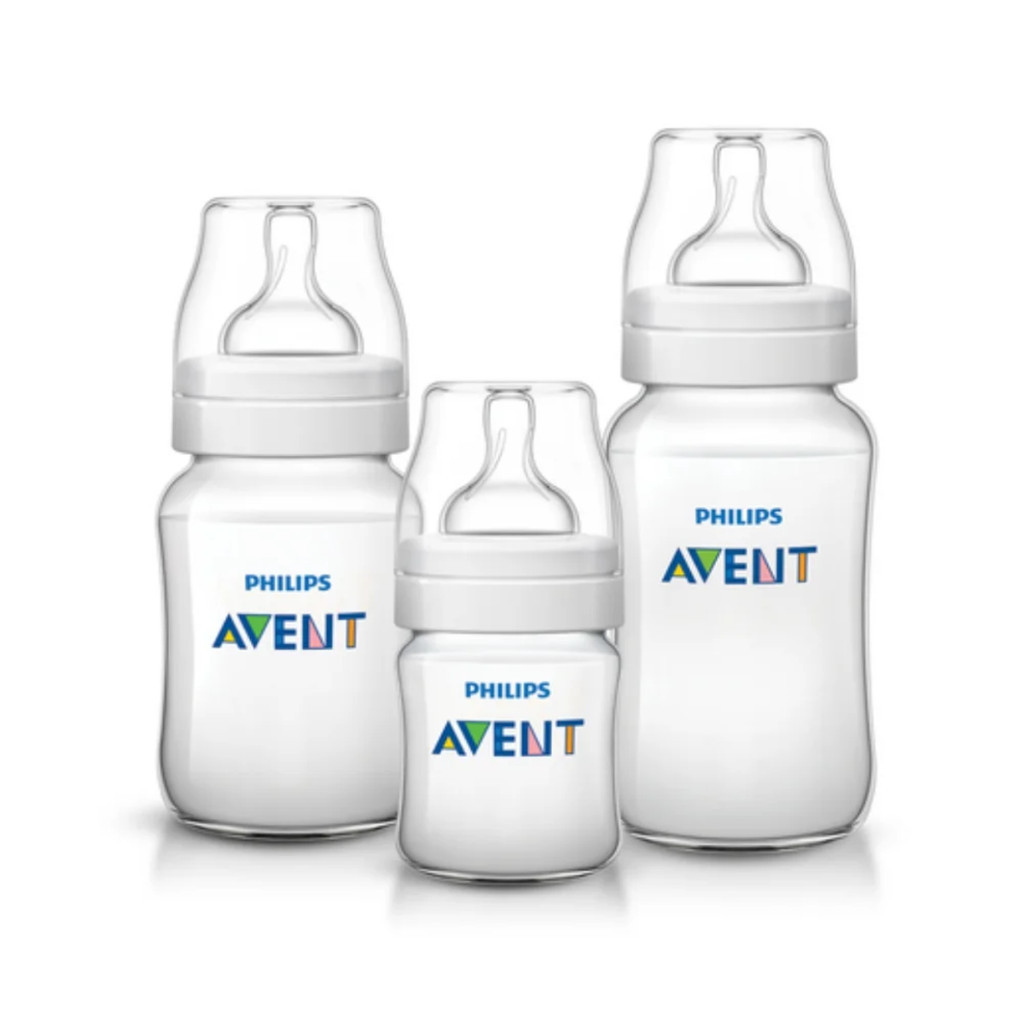Kit Triplo Mamadeiras Anti-Colic Transparente Philips Avent (SCY119/18)