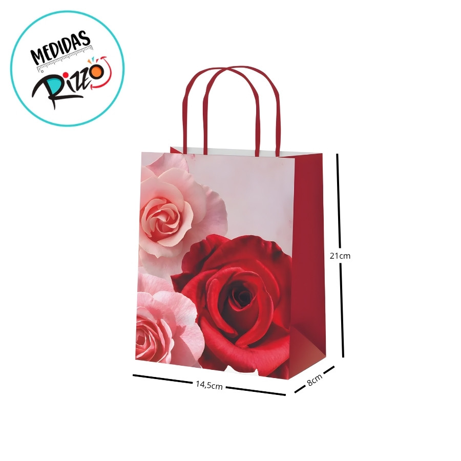 Sacola de Papel - Belle - P 14,5x21x8cm - 1 unidade - Cromus - Rizzo · foto 2