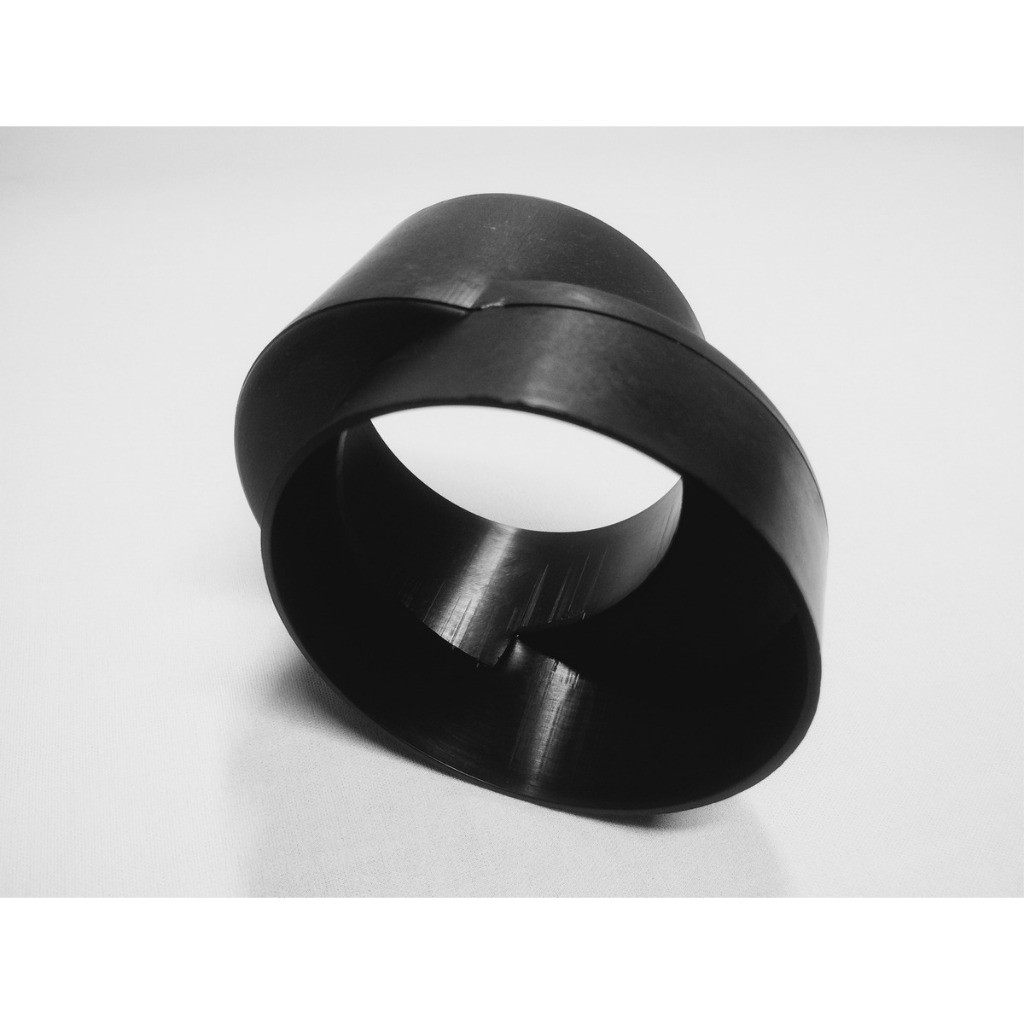 Bolsa Excêntrica Adapta Bacio DEPLASTI Deslocador Desviador Vaso Sanitário Preto 100mm — imagem 2 de 2