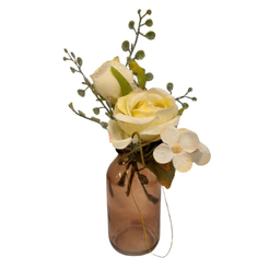 Mini Vaso Decorativo - Marrom - 10,5x4,8cm - 1 unidade - Cromus - Rizzo