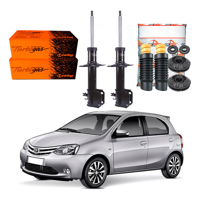 Kit Amortecedor Dianteiro, Toyota Etios 1.3 1.5 2012 A 2016