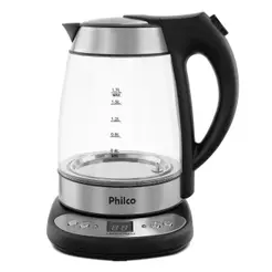 Chaleira Elétrica Philco PCHD 1,7L Digital Glass 110V