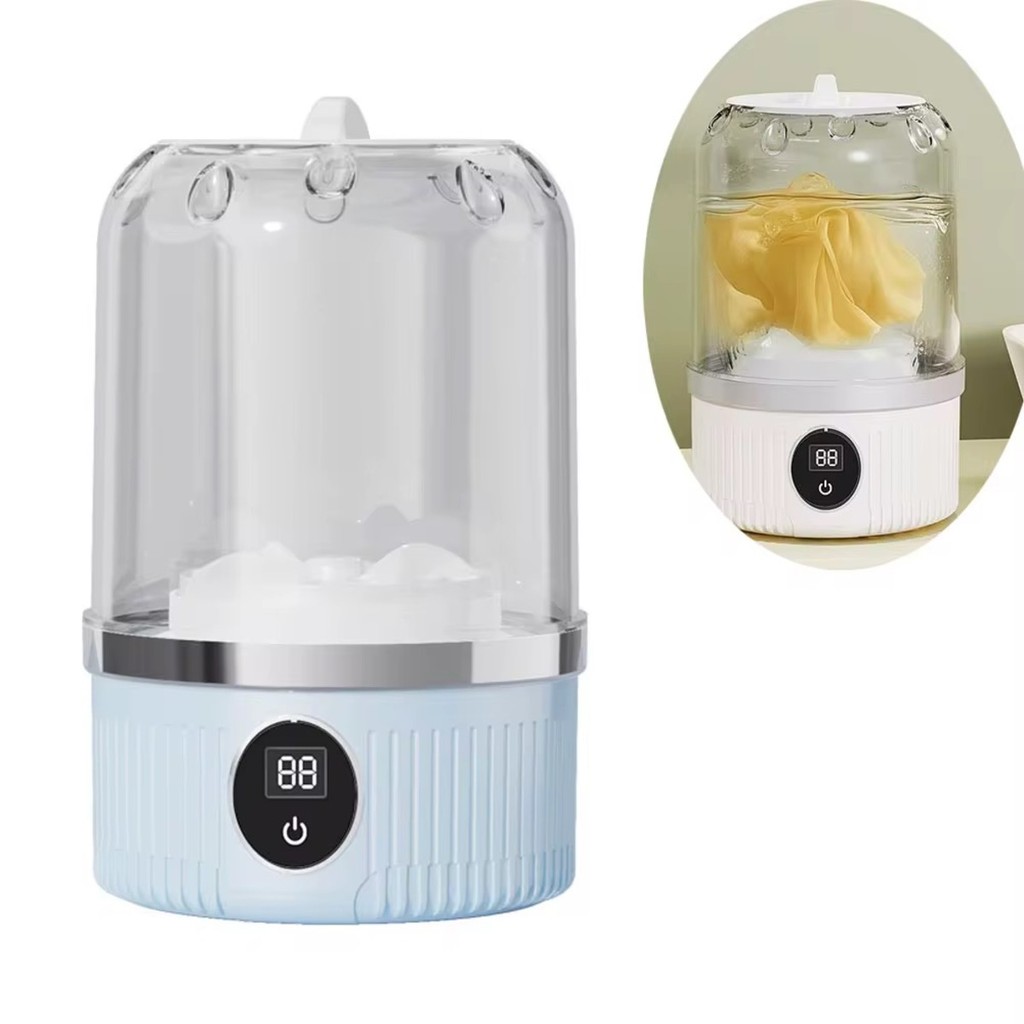Mini Máquina Lavadora Portátil 1L Sem Fio Recarregável 2 Modos Lavagem Rápida à Prova D’Água · foto 2