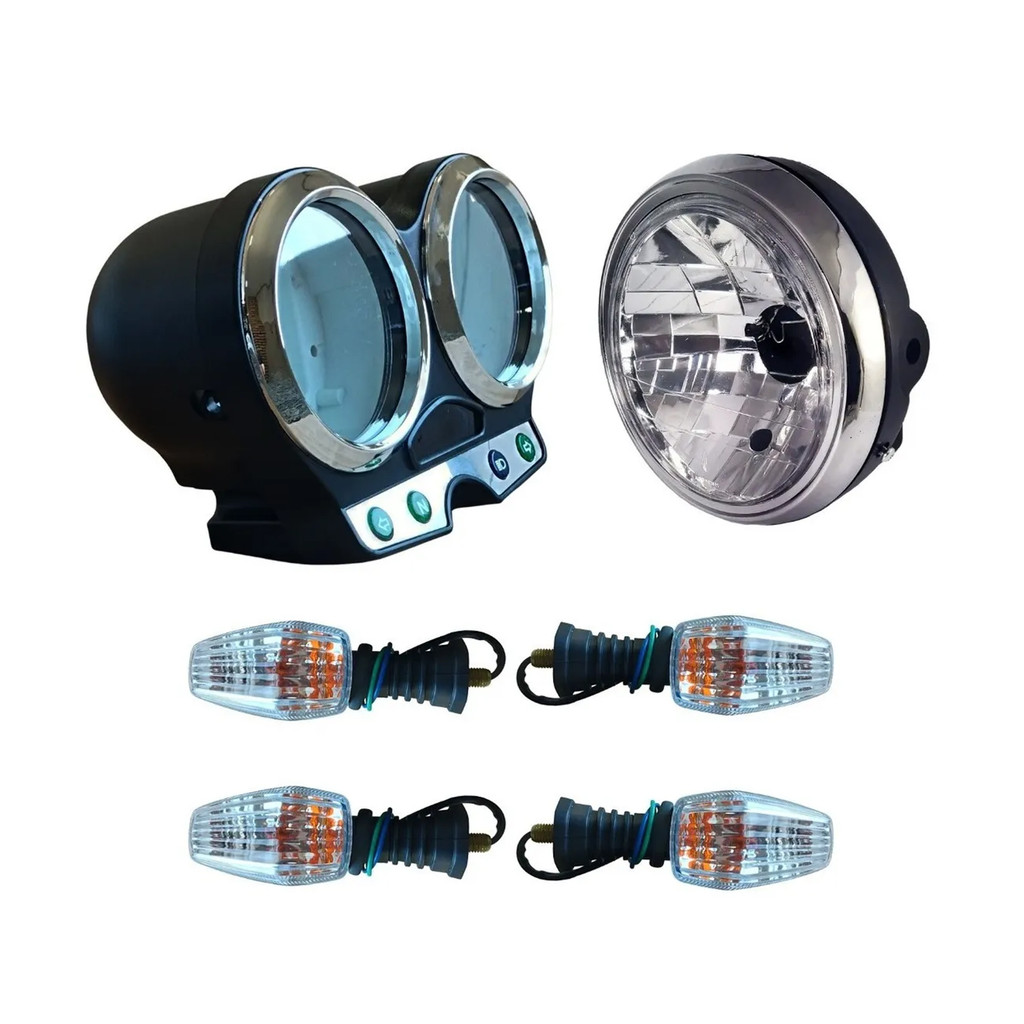 Carcaça Painel Completa Farol Aro Ferro Setas Suzuki Yes 125 2005 2006 2007 2008 2009 2010 2011 2012 2013 2014 2015 2016