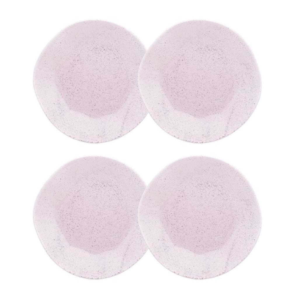Conjunto 4 Pratos Fundo 22,5cm Ryo Pink Sand Porcelana Oxford em Oferta na Shopee