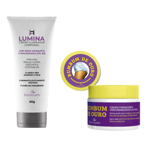 Kit Clareador Virilha Axilas E Hidratante Firmador De Bumbum
