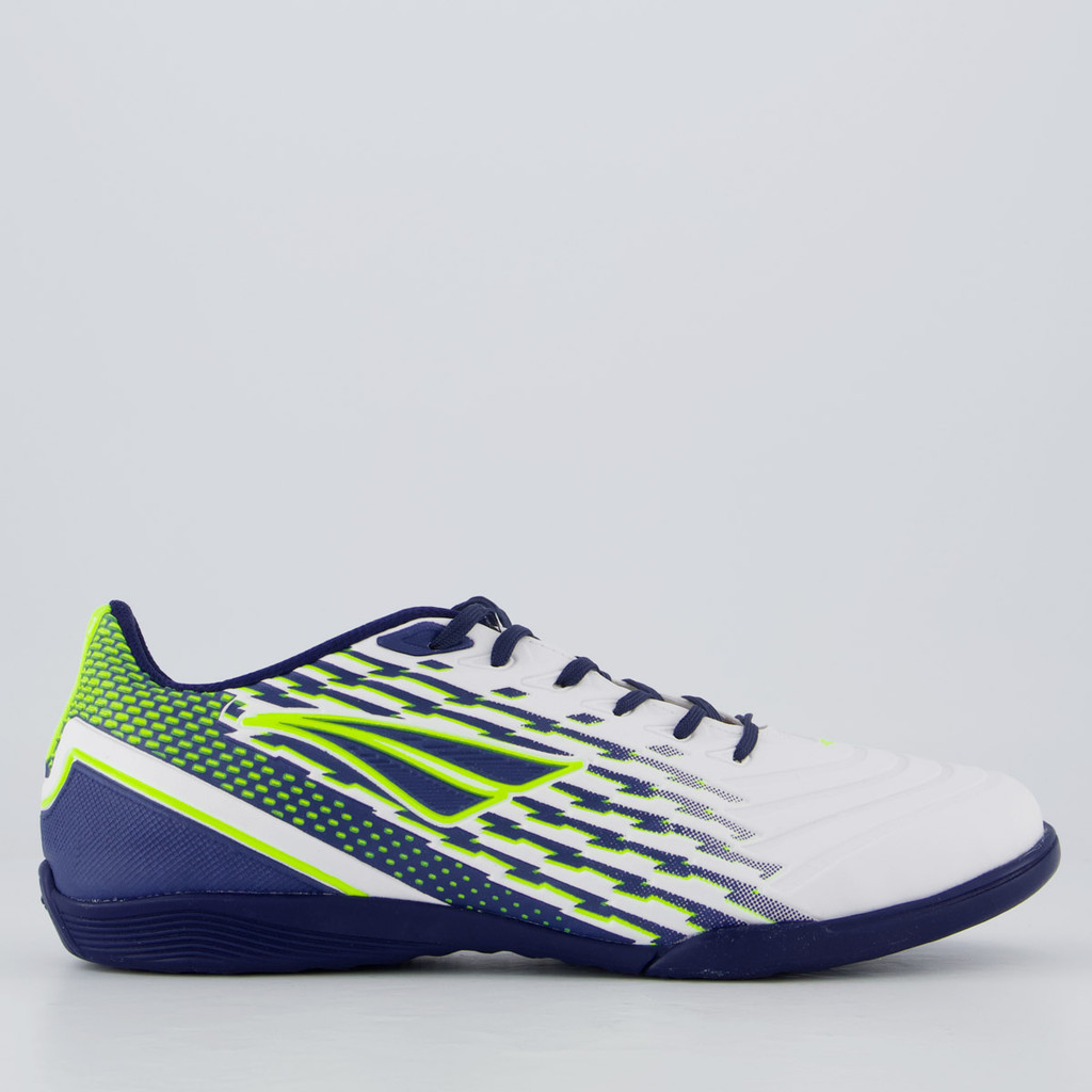 Chuteira Penalty Garra Futsal Branca e Marinho em Oferta na Shopee