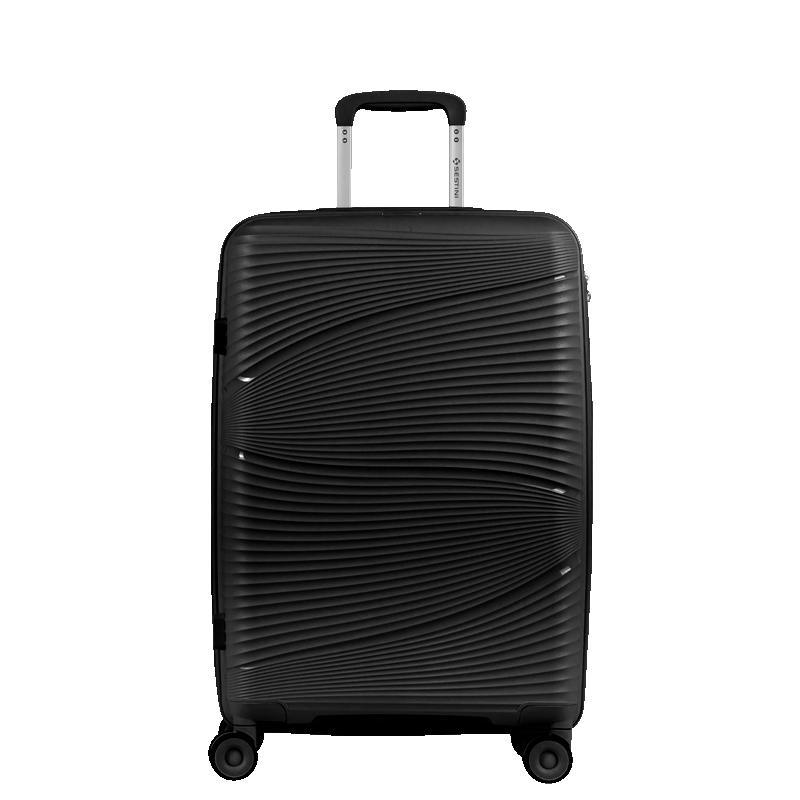 Mala de Viagem Média com Rodas 360º PP Joy - Preto em Oferta na Shopee