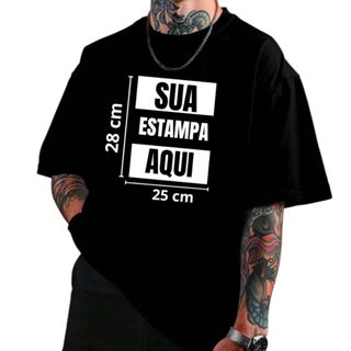 Camiseta Oversized Personalizada com Sua Estampa Algodão 30.1 ou Malhão 240g Sua Arte Exclusiva Streetwear em Oferta na Shopee