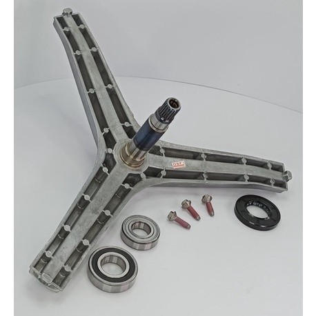 Eixo Tripe Lava E Seca + Kit Rolamentos E Parafusos Wf8854