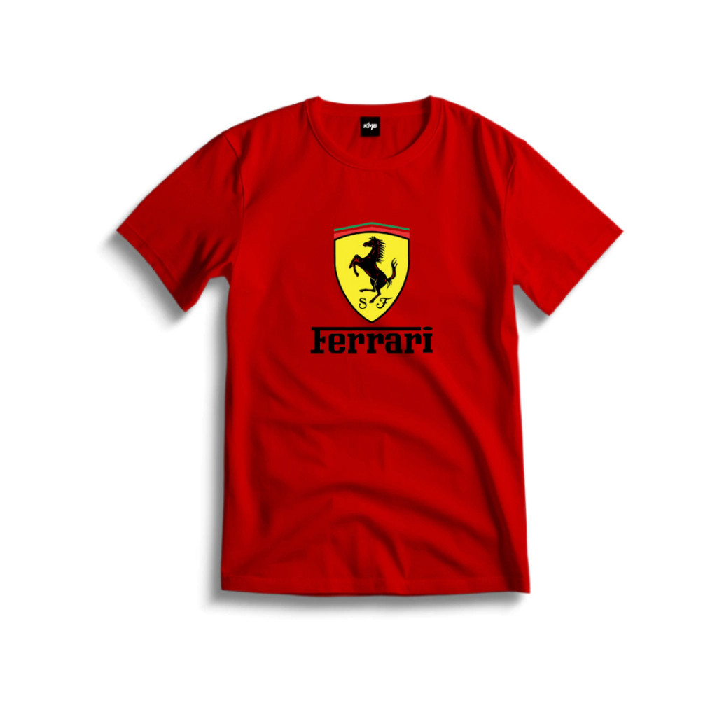 Camiseta Infantil Juvenil Ferrari  Camisa 100% Algodão T-Shirt Premium Carro Adulto