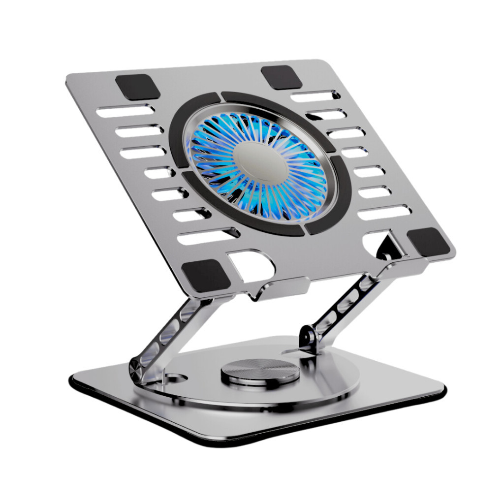 Suporte Notebook Cooler Led Mesa Portátil Alumínio 360º