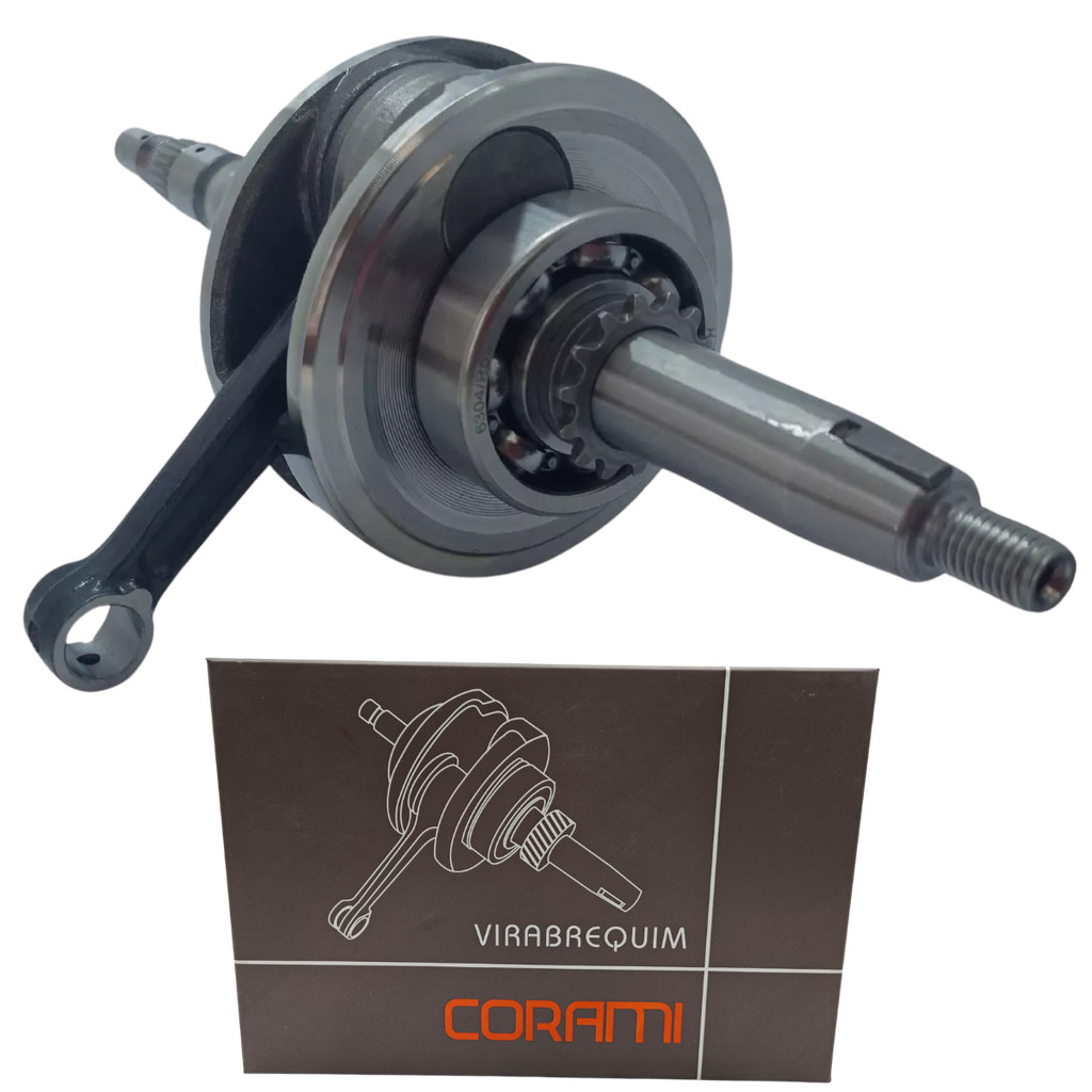 Virabrequim Completo Com Biela e Rolamento Corami Honda Biz C 100 KS 1998 Até 2005