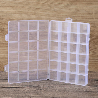 Caixa Organizadora Plástica Maleta 24 Divisórias 19x13x1.8cm Box para Joias, Bijuterias e…