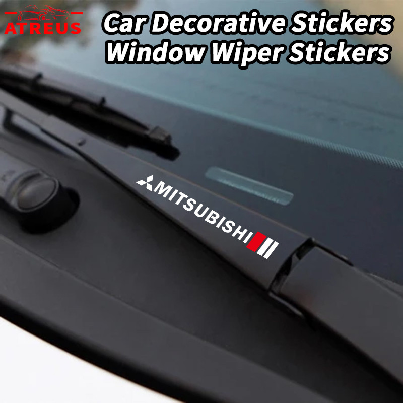 2Pçs Mitsubishi Adesivo De Carro Limpador De Janela Adesivos Decoração Decalques Para Lancer Asx L200 Outlander Pajero