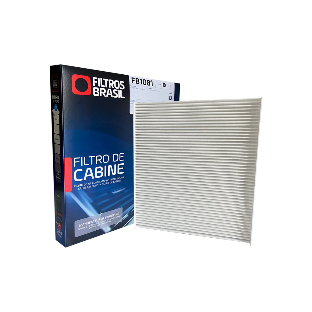 Filtro Cabine FILTROS BRASIL Camaro Cobalt Cruze Malibu Onix Prisma Sonic Spin Tracker 1.0 1.4 8V Flex Gasolina FB1081