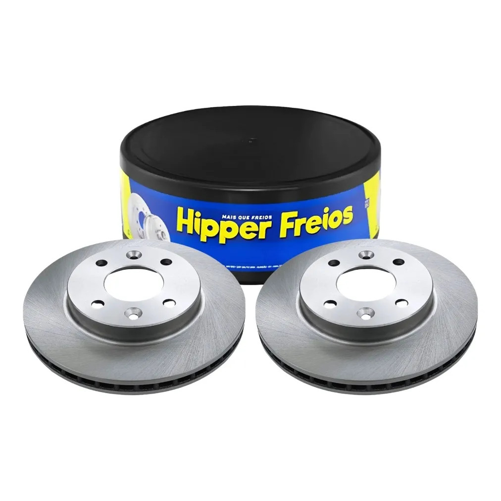 Par Disco Freio HIPPER FREIOS Ventilado Renault 19 21 Clio Express Kangoo Mégane Symbol 1.8 16V 1.6 8V - Cod. HF572