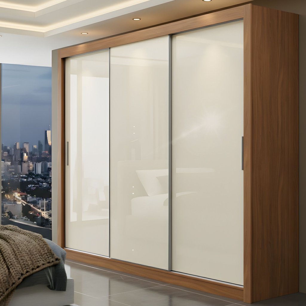 Guarda-roupa Viena Yescasa 208cm X 185cm Cinamomo/Off White em Oferta na Shopee