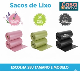 Saco de Lixo Lavanda, Citronela ou Preto Reforçado Cozinha - Banheiro - Vários Tamanhos em Oferta na Shopee