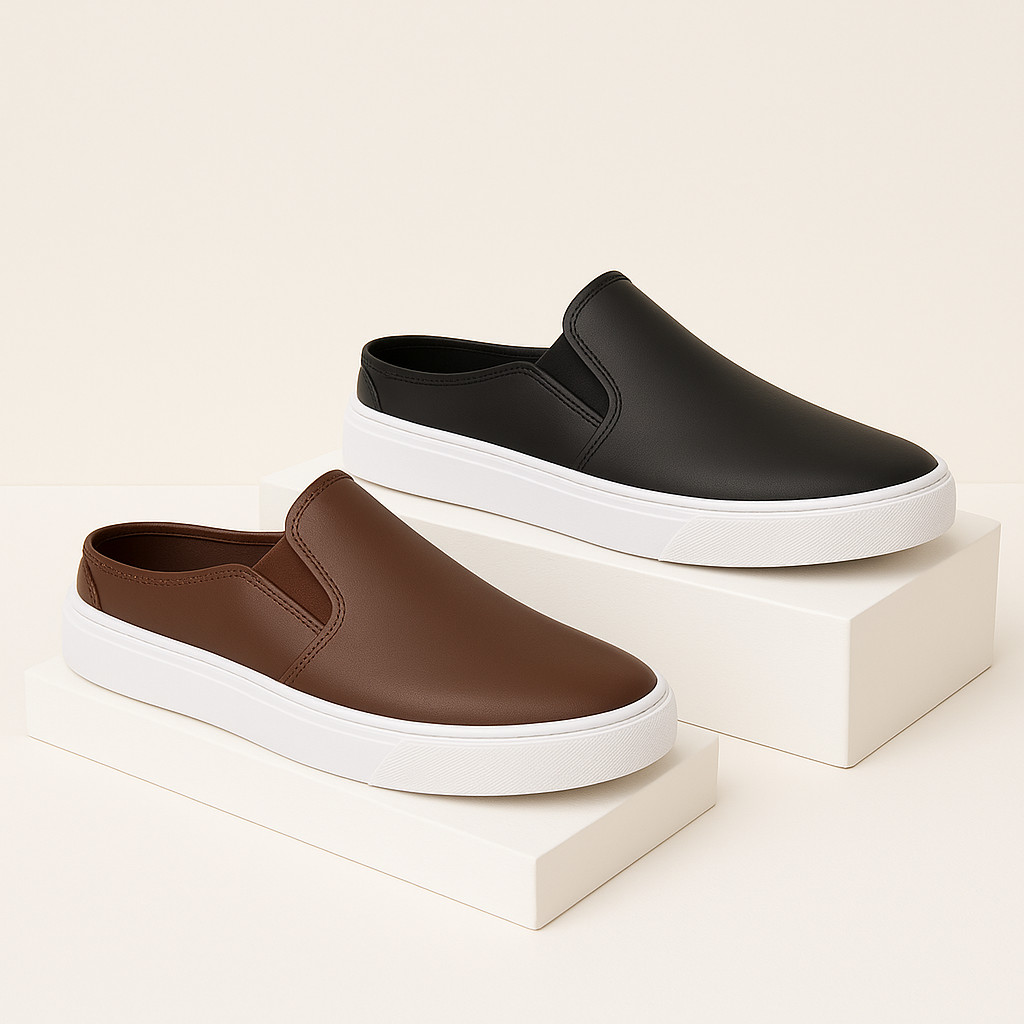 Kit 2 Tênis Casual Mule Masculino Antiderrapante Moderno Confortável