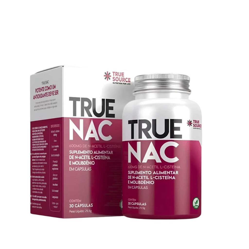 True Nac N-acetilcisteina 30 Caps Percursor Da Glutationa