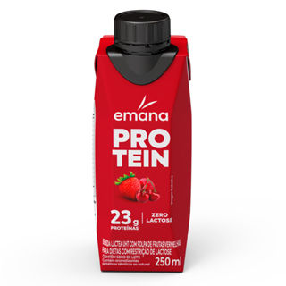 Bebida Láctea Emana Protein Sabor Frutas Vermelhas com 23g de Proteínas 250ml em Oferta na Shopee