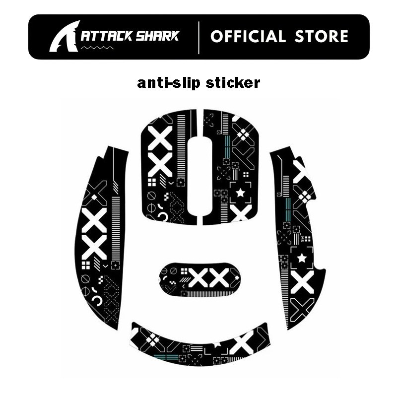 Adesivo Antiderrapante ATTACK SHARK Mouse Preto E Branco em Oferta na Shopee
