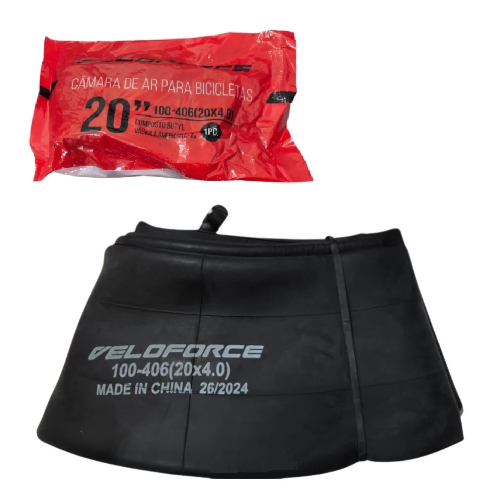 Câmara De Ar Aro 20 X 4.00 Fat Bike Bico Grosso Veloforce em Oferta na Shopee