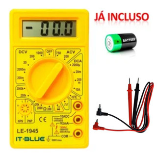 Multimetro Digital Inteligente Com Cabo Teste Led Portátil em Oferta na Shopee