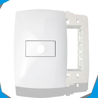 Placa Furo para passar fio cabo de chuveiro Horizontal Com Suporte 4x2 - Blux Home Branco em Oferta na Shopee