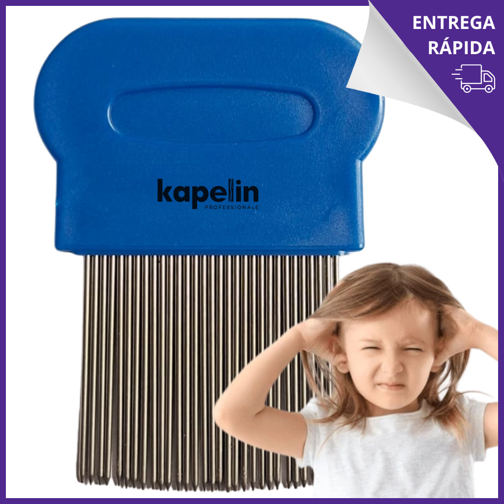 Pente Fino Aço Inox para Remoção de Piolhos e Lêndeas Ferro em Oferta na Shopee