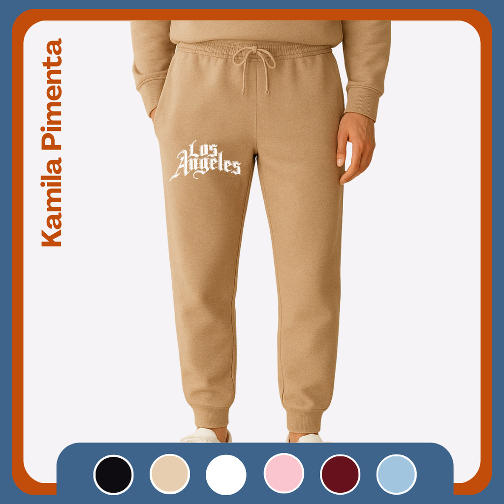 Calça Jogger Moletom New York Estampada Estilo Streetwear E Confortável