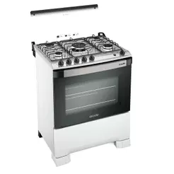Fogão 5 Bocas Mueller Decorato G3 e Mesa de Inox