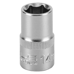 SOQUETE SEXTAVADO ENCAIXE 1/2POL., CRV, 14MM, 1PC // STELS