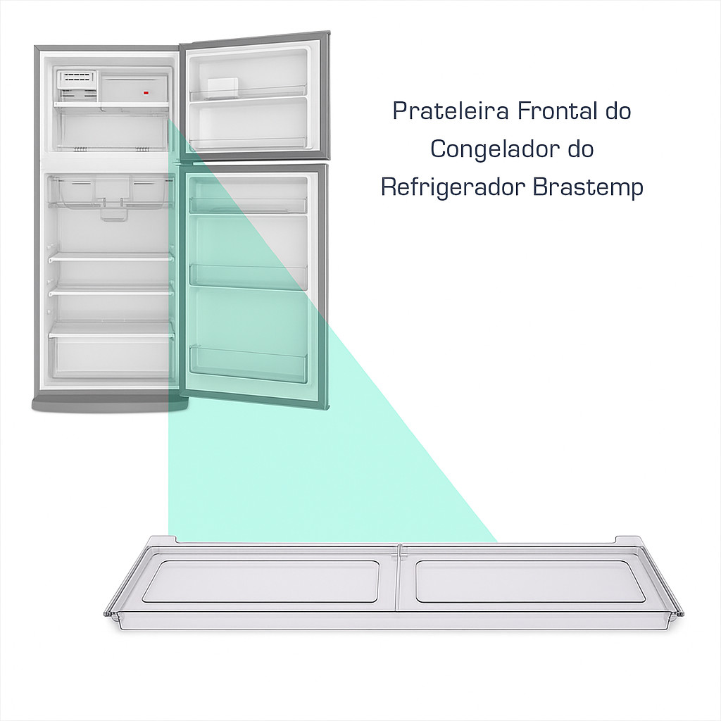 Prateleira Frontal Retratil Freezer Geladeira Brastemp Brm55 Brm56 Brm57 Brm59 Original