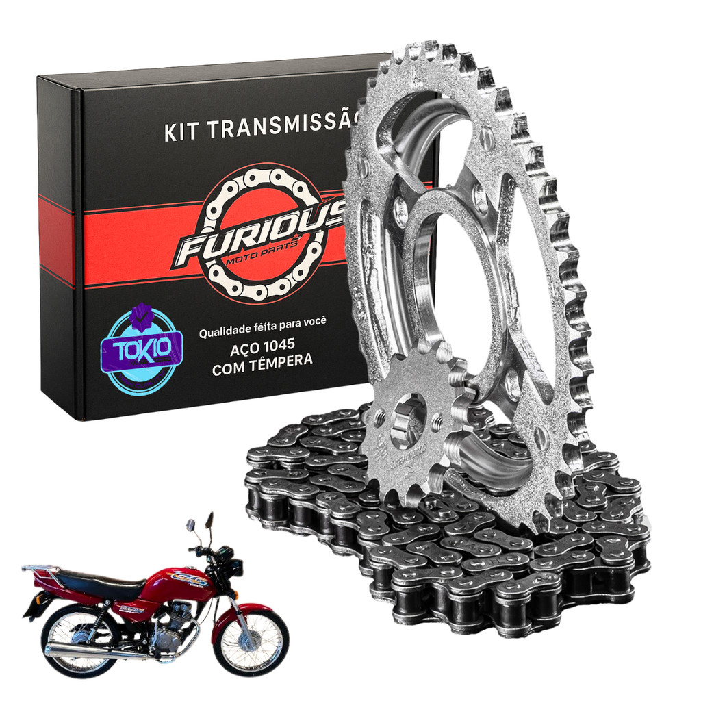 Kit Relação CG 125 1989 A 1999 Titan Transmissão Honda FURIOUS em Oferta na Shopee