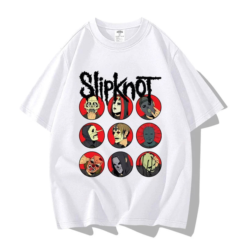 camiseta Masculina Slipknot Básica  Slipknot Vermelha Algodão Premium Plus Size Streetwear 2