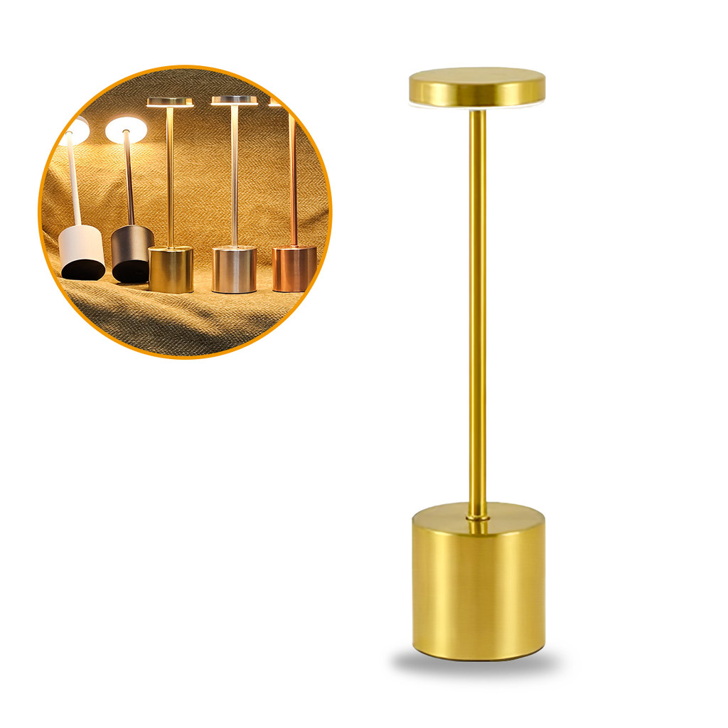 Luminária LED Moderna sem Fio - Com Carregamento por USB, Dimerizável e Design Minimalista - Iluminação para Ambientes