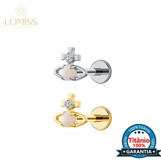 Piercing Orelha Labret Titânio Pvd Orb Opala Zircônias Cravejado Para Tragus Conch Boca Lábios Nariz Ponto de Luz em Oferta na Shopee