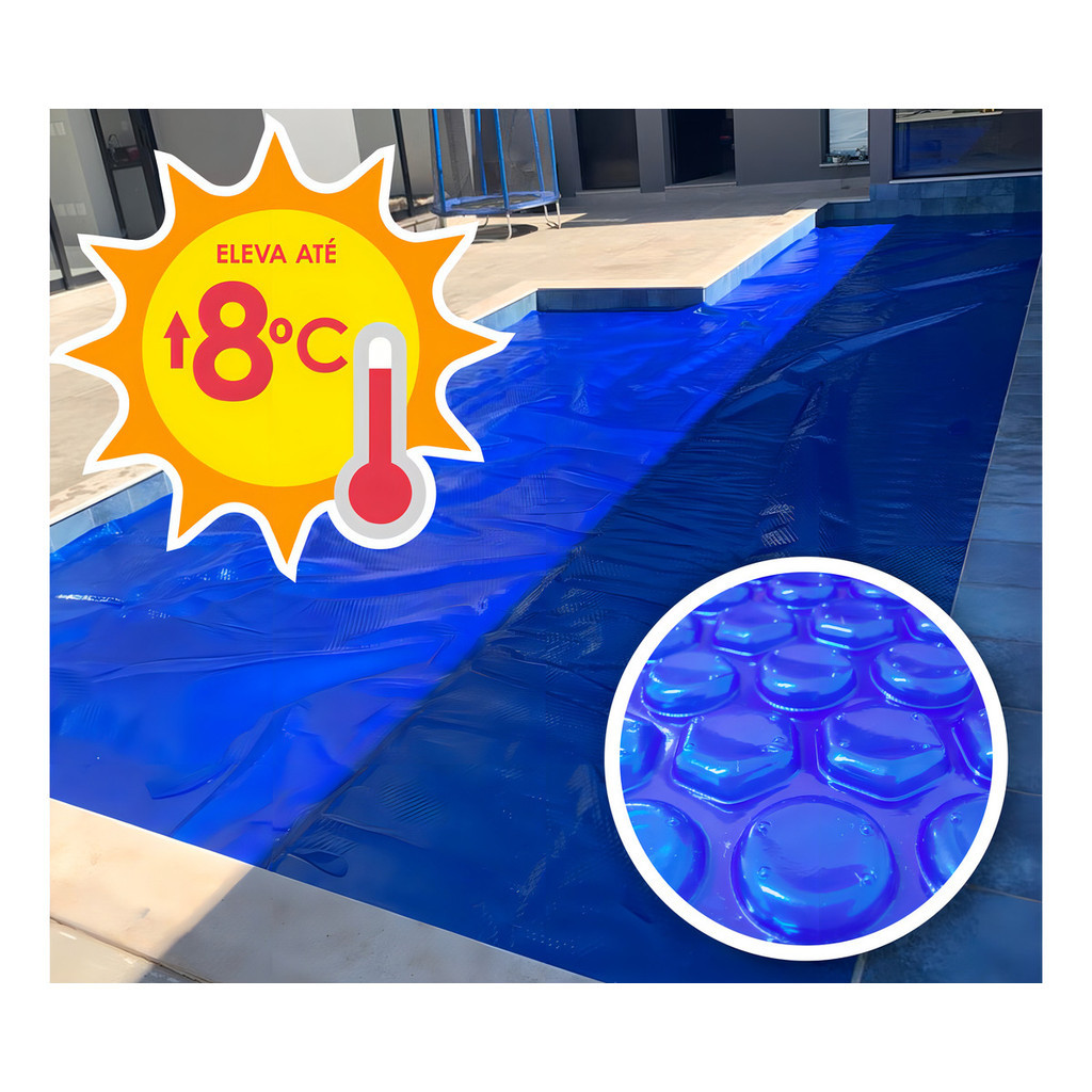 Capa Lona Manta térmica Piscina 7 x 3,5 Atco azul 300 micras