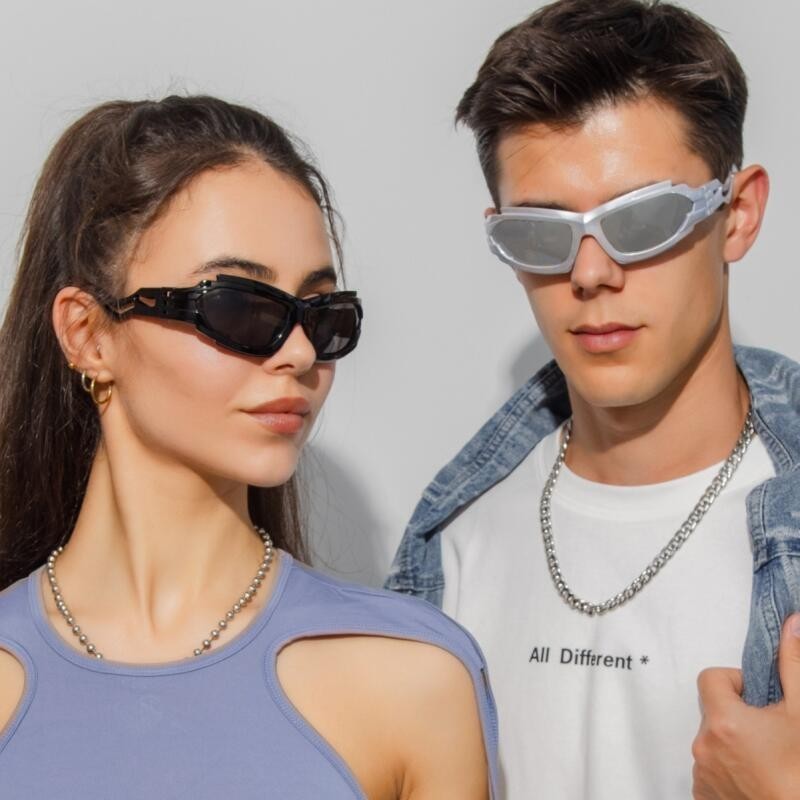 Óculos de Sol Femininos Óculos de Sol Punk Óculos de Sol Ovais Óculos de Sol Masculinos Óculos de Proteção--**