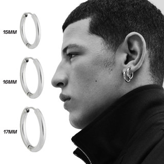 Brinco Masculino Feminino Argola Prateado Aço Cirúrgico - PAR em Oferta na Shopee