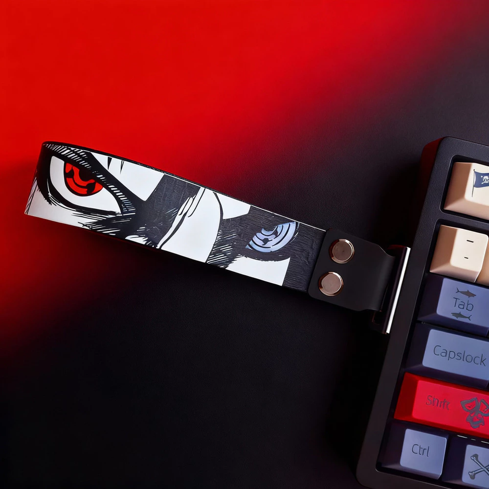 Alça De Fita De Anime Para Teclado Mecânico Wooting 60HE ATK68 Nylon PU Strap Com E Parafusos 3M
