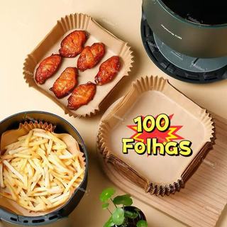 Kit 100/200/300 Forro de Papel Descartável para Airfryer Antiaderente,Quadrado,Anti-Óleo …