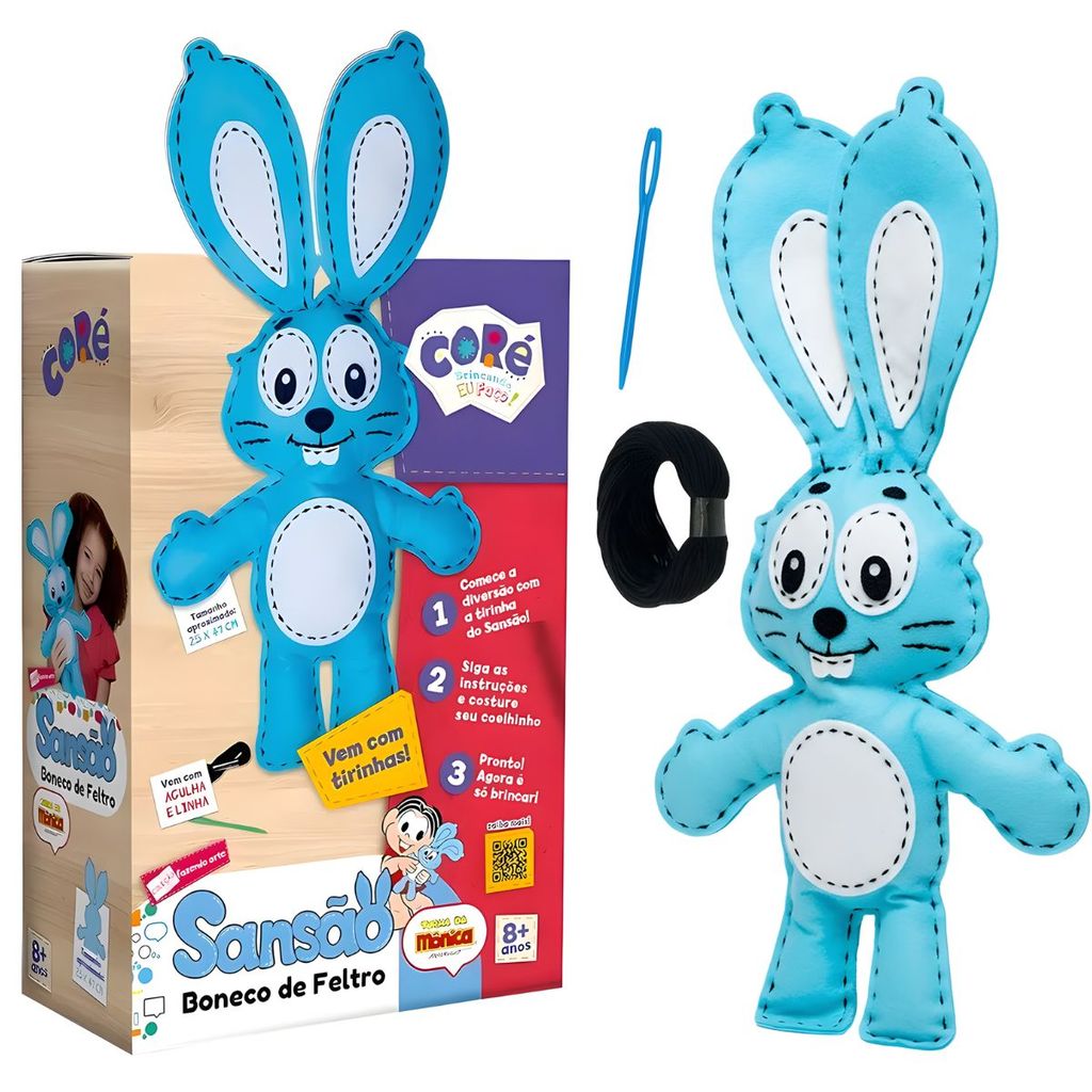 Boneco de Feltro Turma da Mônica Sansão Coré - Toyster em Oferta na Shopee