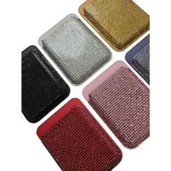Bolso Porta-Cartão com Strass — Adesivo para Celular, Ideal para Cartão ou de Transporte